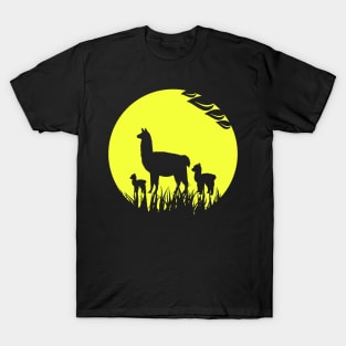 Llama Alpaca Moon T-Shirt